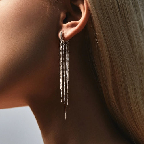 Pretty Girl Sterling Silver Drop Earrings - Sweetheart Jewel