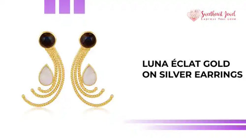 Luna Éclat Gold On Silver Earrings by@Outfy