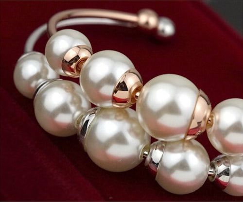 Princess Pearl Fashion Rose Gold Bangle - Sweetheart Jewel