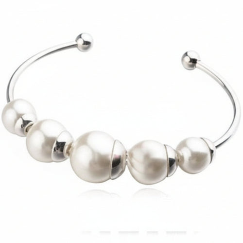 Princess Pearl Fashion Rose Gold Bangle - Sweetheart Jewel