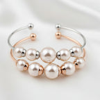 Princess Pearl Fashion Rose Gold Bangle - Sweetheart Jewel