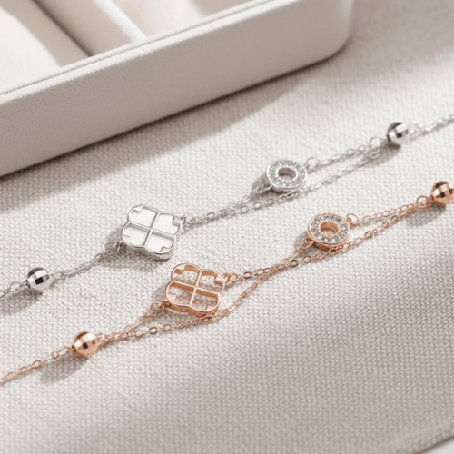 Pure Radiance Clover Bracelet S925 Sterling Silver - Sweetheart Jewel