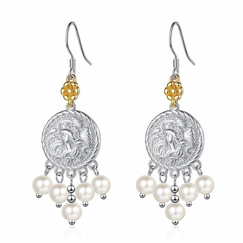 Queen Pearls Sterling Silver Earring - Sweetheart Jewel