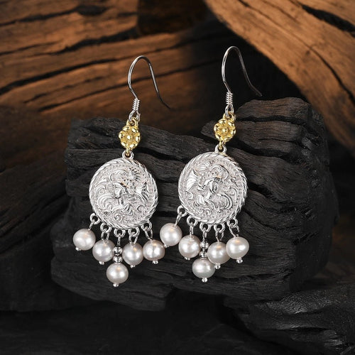 Queen Pearls Sterling Silver Earring - Sweetheart Jewel