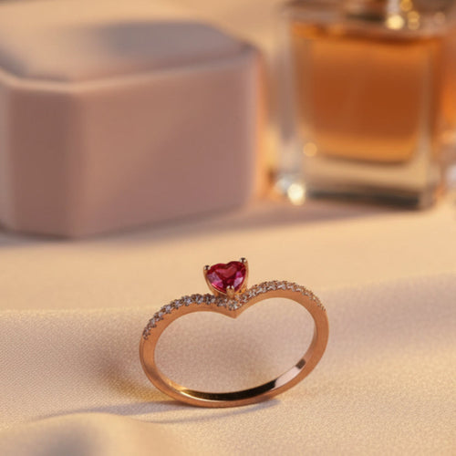 Red Heart Romantic Ring - Sweetheart Jewel