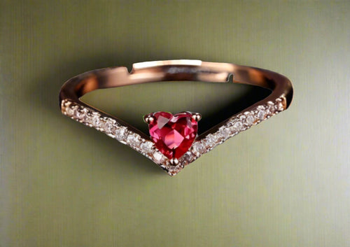 Red Heart Romantic Ring - Sweetheart Jewel