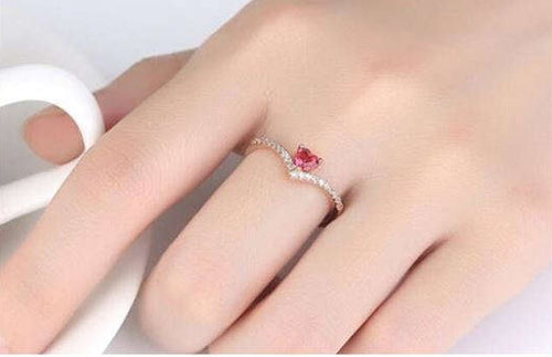 Red Heart Romantic Ring - Sweetheart Jewel