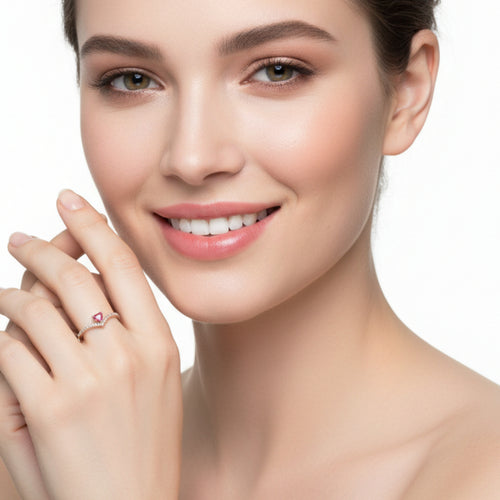 Red Heart Romantic Ring - Sweetheart Jewel