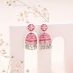 Regal Gulab Jhumka Earrings - Sweetheart Jewel
