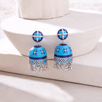 Regal Phool Mahal Jhumka Earrings - Sweetheart Jewel