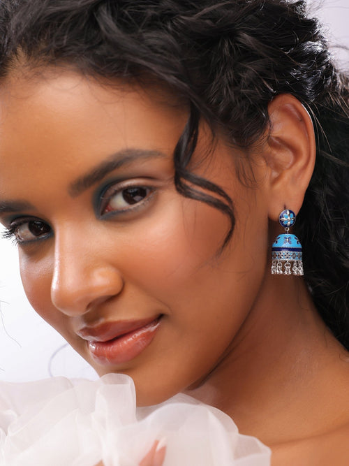 Regal Phool Mahal Jhumka Earrings - Sweetheart Jewel