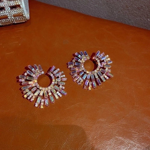 Retro Designer Rhinestones Drop Earrings - Sweetheart Jewel