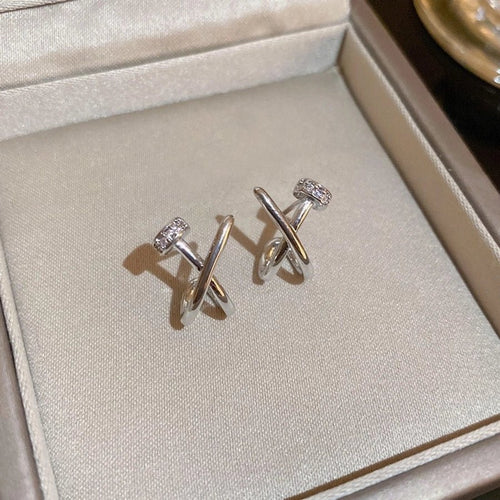 Retro Designer Rhinestones Drop Earrings - Sweetheart Jewel