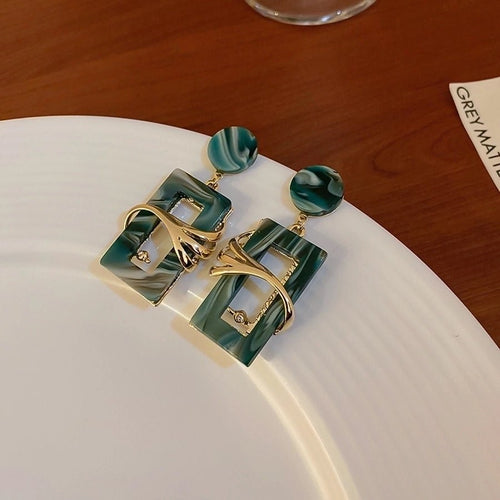 Retro Designer Rhinestones Drop Earrings - Sweetheart Jewel