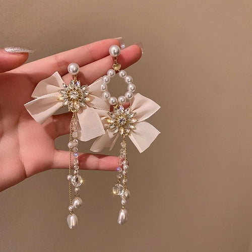 Retro Designer Rhinestones Drop Earrings - Sweetheart Jewel