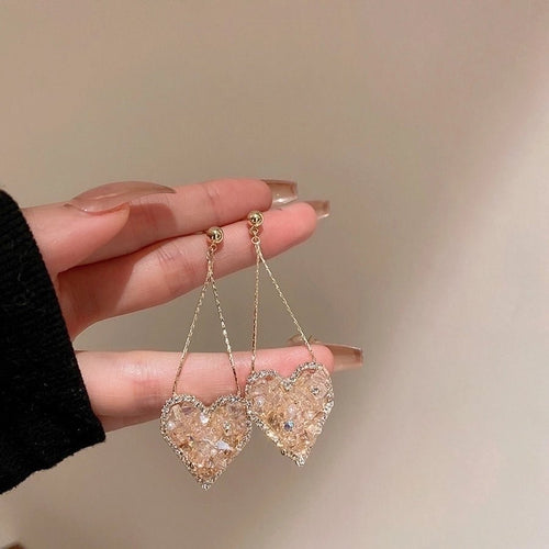 Retro Designer Rhinestones Drop Earrings - Sweetheart Jewel