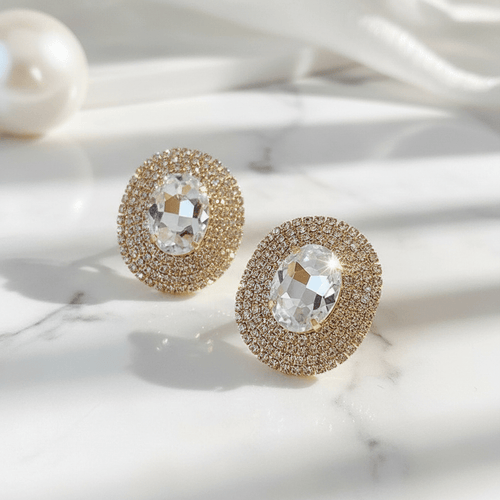 Retro Designer Rhinestones Drop Earrings - Sweetheart Jewel