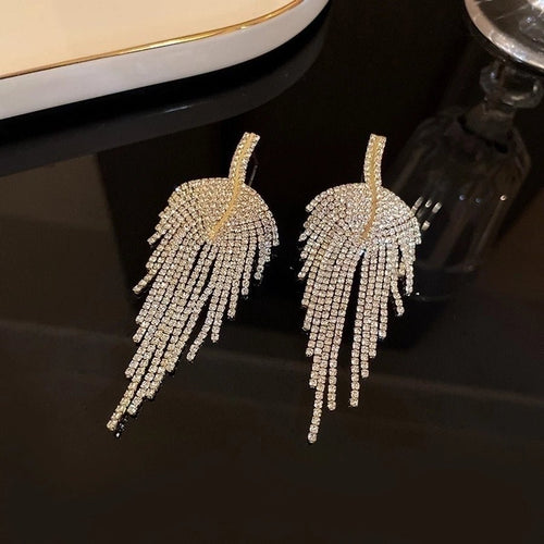 Retro Designer Rhinestones Drop Earrings - Sweetheart Jewel