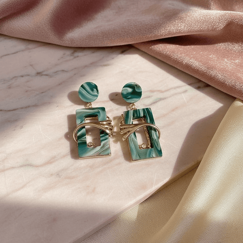 Retro Designer Rhinestones Drop Earrings - Sweetheart Jewel