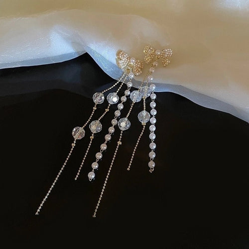 Retro Designer Rhinestones Drop Earrings - Sweetheart Jewel