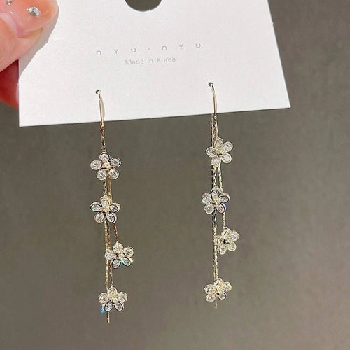 Retro Designer Rhinestones Drop Earrings - Sweetheart Jewel