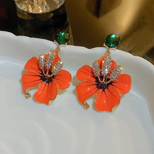 Retro Designer Rhinestones Drop Earrings - Sweetheart Jewel
