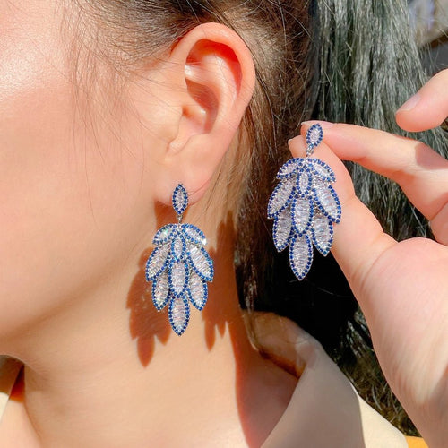Romantic Leaves Drop Earrings - Sweetheart Jewel