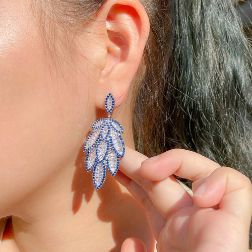 Romantic Leaves Drop Earrings - Sweetheart Jewel
