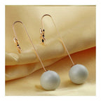 Rose Gold Starfish with Dangling Ball Earring - Sweetheart Jewel