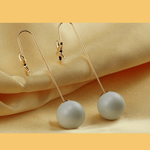 Rose Gold Starfish with Dangling Ball Earring - Sweetheart Jewel