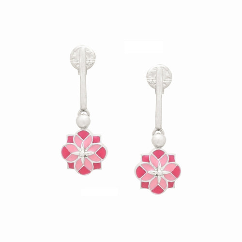 Rose Mosaic Drop Earrings - Sweetheart Jewel