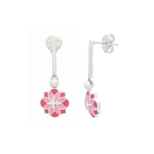 Rose Mosaic Drop Earrings - Sweetheart Jewel