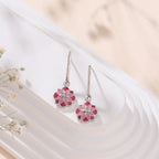 Rose Mosaic Drop Earrings - Sweetheart Jewel