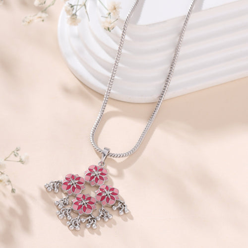 Rose Mosaic Pendant Necklace - Sweetheart Jewel