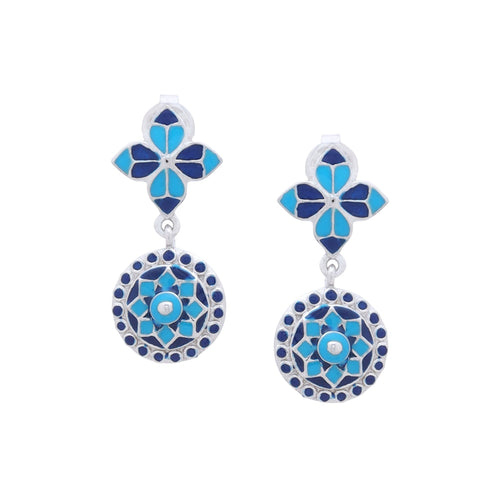 Rosette Circlet Drop Earrings - Sweetheart Jewel
