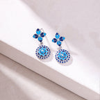 Rosette Circlet Drop Earrings - Sweetheart Jewel