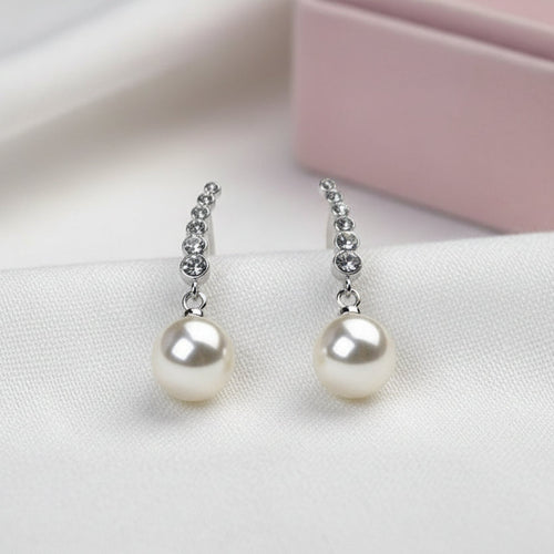 Seven Stars Dangling Pearl Ear Studs - Sweetheart Jewel
