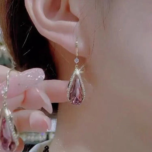 Shine Lady Water Droplets Drop Earrings - Sweetheart Jewel