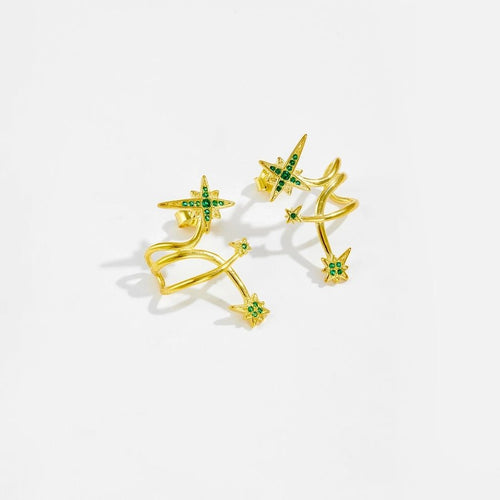 Shining Star Sterling Silver Earring - Sweetheart Jewel