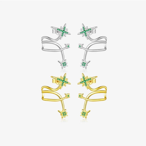 Shining Star Sterling Silver Earring - Sweetheart Jewel