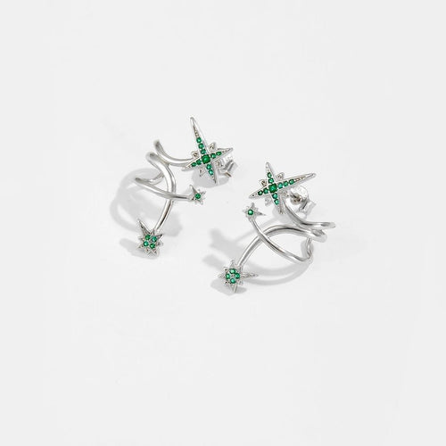 Shining Star Sterling Silver Earring - Sweetheart Jewel