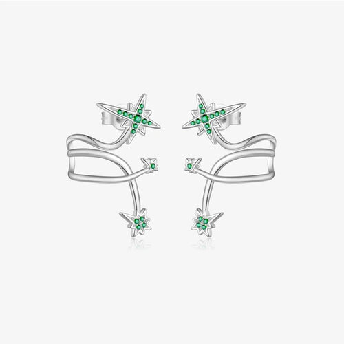 Shining Star Sterling Silver Earring - Sweetheart Jewel