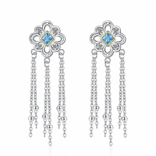 Silver Moon Sterling Silver Chandelier Earrings - Sweetheart Jewel