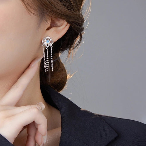 Silver Moon Sterling Silver Chandelier Earrings - Sweetheart Jewel