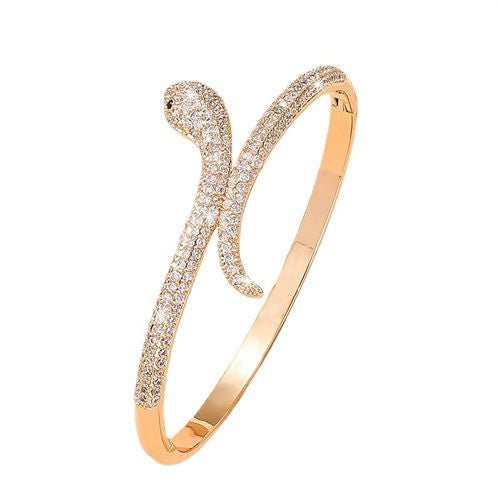 Snake Cubic Zirconia Bracelet - Sweetheart Jewel