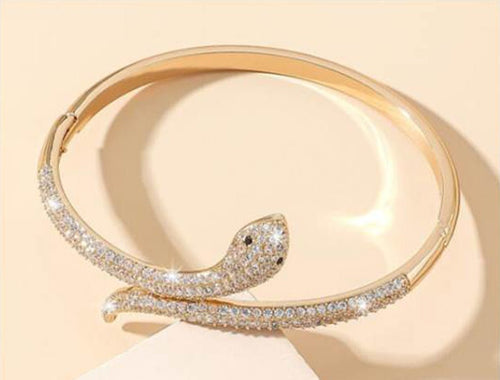 Snake Cubic Zirconia Bracelet - Sweetheart Jewel