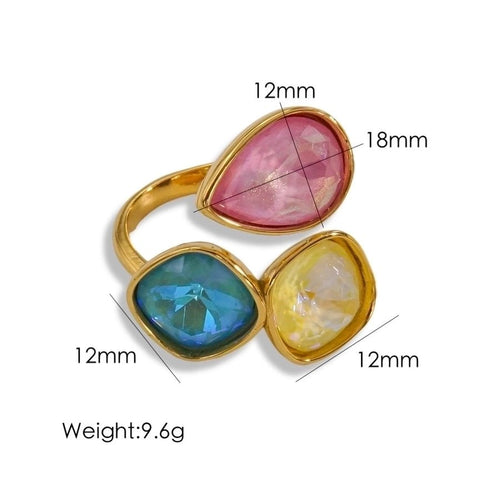 Spectrum of Charm Open Rings - Sweetheart Jewel