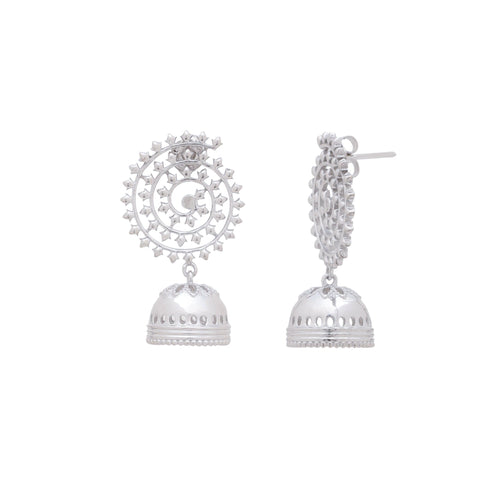 Spiral Serenity Jhumka Earrings - Sweetheart Jewel