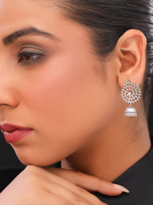 Spiral Serenity Jhumka Earrings - Sweetheart Jewel