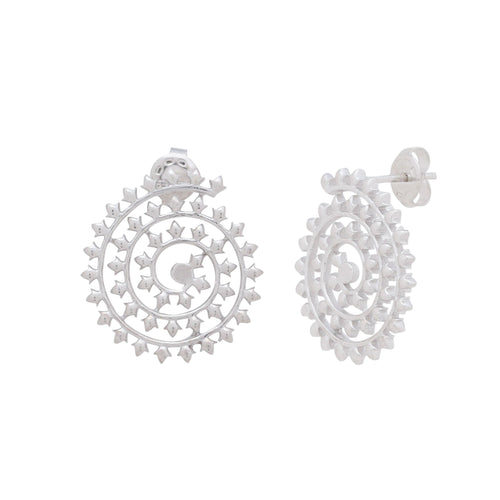 Spiral Serenity Stud Earrings - Sweetheart Jewel
